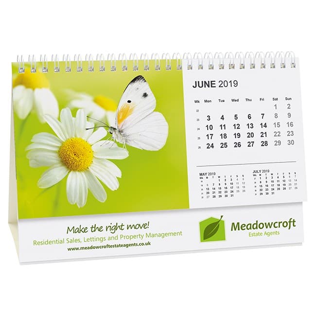 Custom Printed Smart-Calendar Panorama Easel With Board Envelope