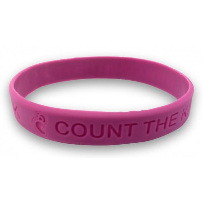 Custom Printed Single Colour Wristband - Debossed/Sunken In