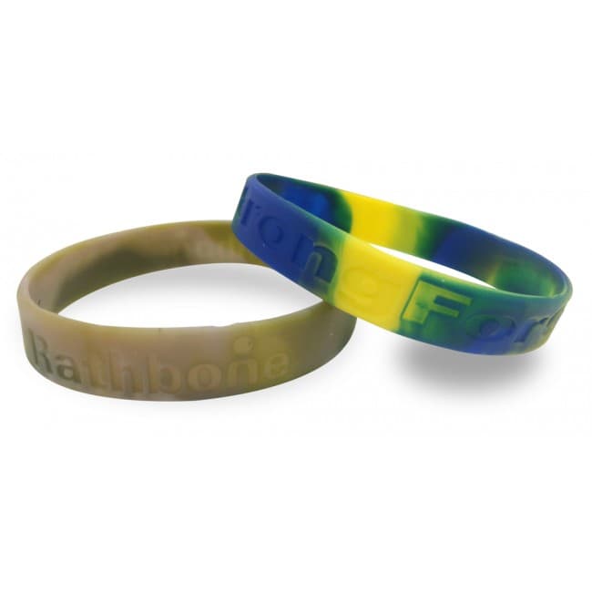 Custom Printed Multi Colour Wristband - Debossed/Sunken In