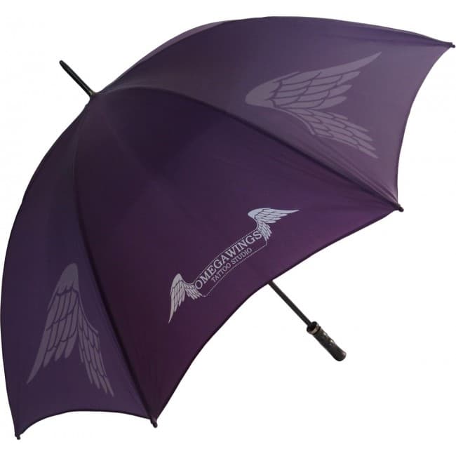 Custom Printed Bedford Black Umbrella - Image 1