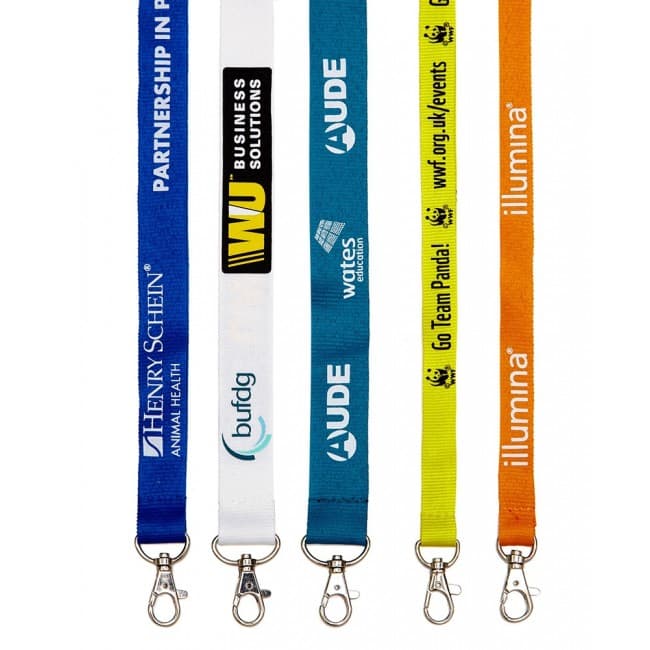 Custom Printed 10mm Single Layer Slippery Polyester Lanyard