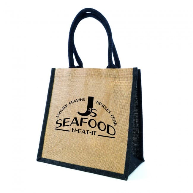 Custom Printed Coloured Halton Eco-Friendly Jute Shopper - Image 2