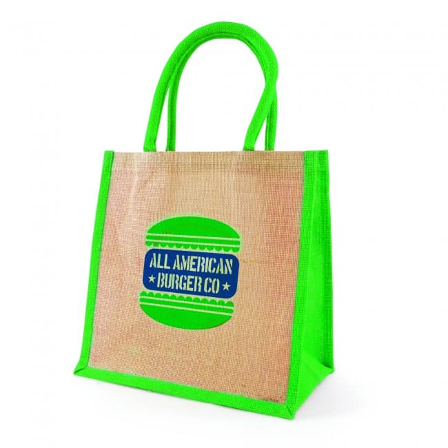 Custom Printed Coloured Halton Eco-Friendly Jute Shopper - Image 4