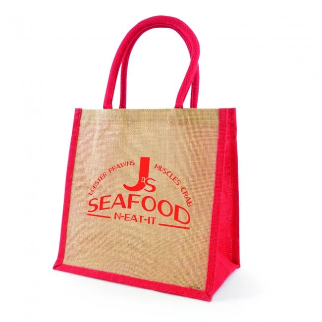 Custom Printed Coloured Halton Eco-Friendly Jute Shopper - Image 6