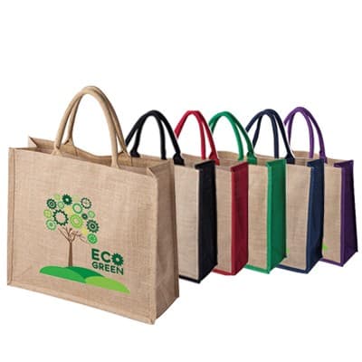 Custom Printed Large Eco Friendly Natural Jute Bag