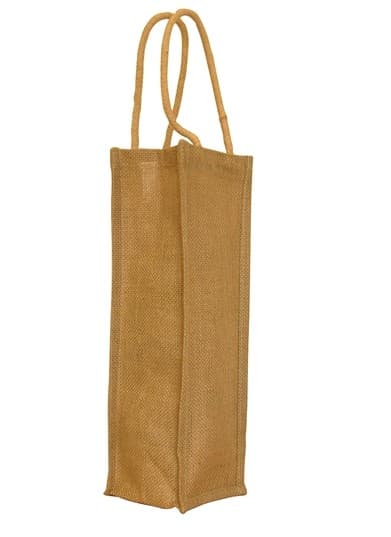 Custom Printed Jute Single Bottle Bag