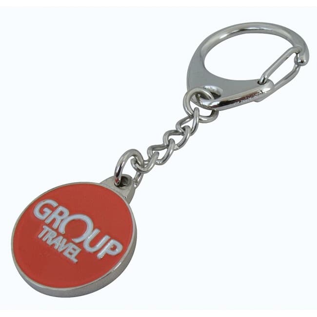 Custom Printed Captive Trolley Coin Keyrings