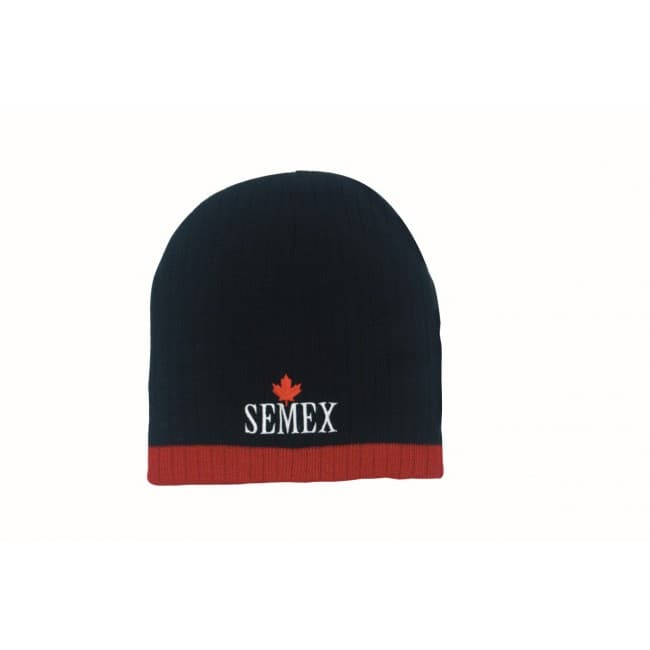 Custom Printed Two Tone Cable Knit Beanie - Toque - Image 1