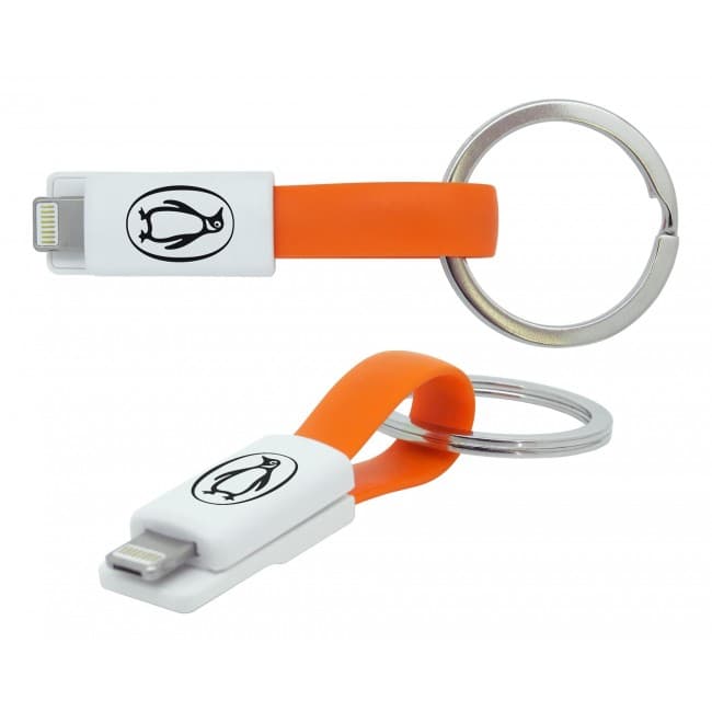 Custom Printed 2-in-1 Keyring Charging Cable