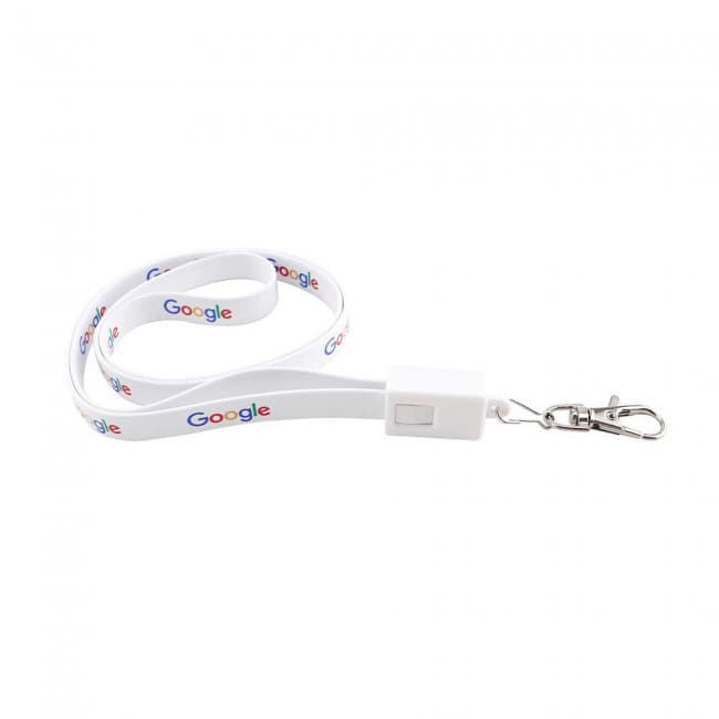 Custom Printed 2-in-1 Charging Cable Lanyard