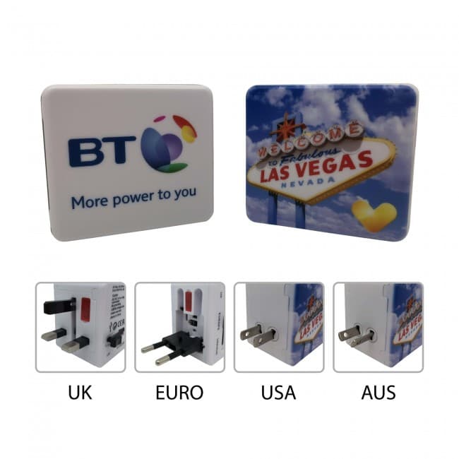 Custom Printed UK Travel Adapter