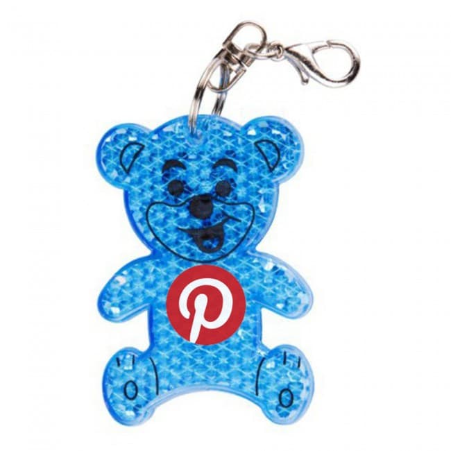 Custom Printed Teddy Hard Reflective Keyrings