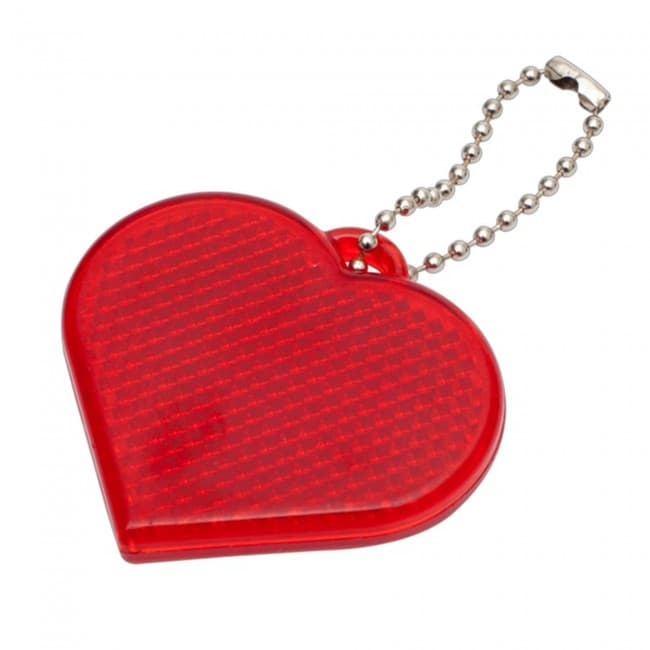 Custom Printed Heart Hard Reflective Keyrings