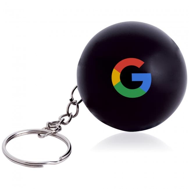 Custom Printed Round Stress Ball Keyring