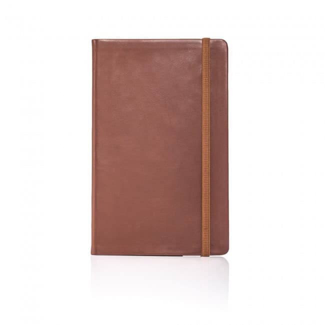 Custom Printed Medium Notebook Ruled Vitello Leather Flexible - Image 1