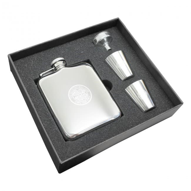 Custom Printed Kempton Hip Flask Set