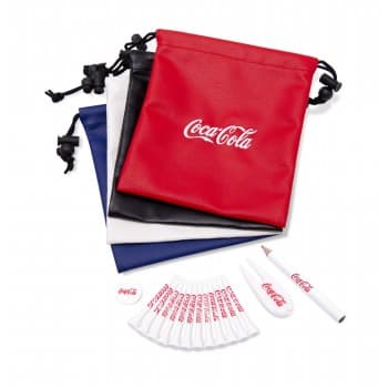 Leatherette  Embroidered Drawstring Golf Gift Bag 2