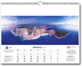 360Interactive Organizer Wall Calendar