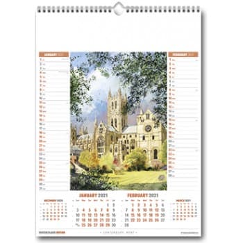 Watercolour Britain Wall Calendar