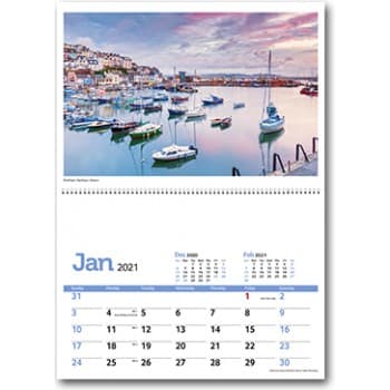 Scenic Britain Central Spiral Wall Calendar