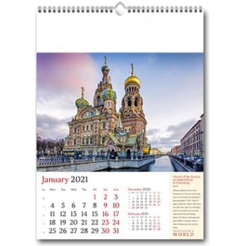 Travellers World Wall Calendar