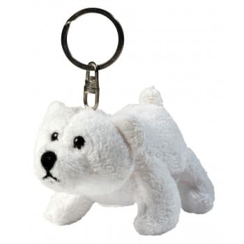 Plush polar bear Freddy with key chain