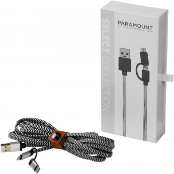 Paramount 3-in-1 fabric charging cable