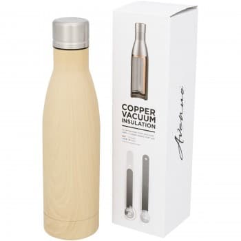 Vasa wood copper vacuum insulated bottle