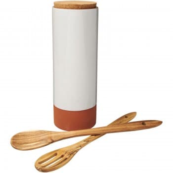 Terracotta pasta holder with spoons