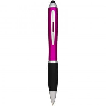 Nash coloured stylus ballpoint pen with black grip