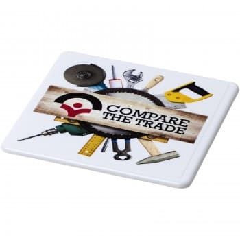 Renzo square plastic coaster