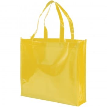 Shiny laminated non-woven shopping tote bag