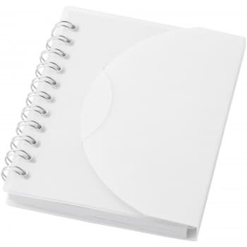 Post spiral A7 notebook with blank pages