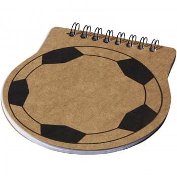 Score football-shaped notepad