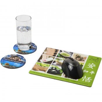 Q-Mat® mouse mat and coaster set combo 2