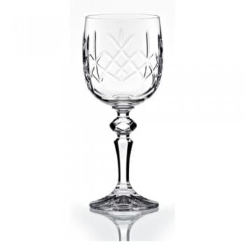 Heavy Cut Crystal Goblet Glass