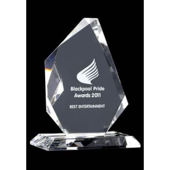 Medium Optical Crystal Trophy Award Prism