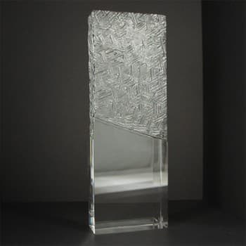 Large Optical Crystal Tombstone Award