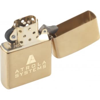 Brushed Brass Zippo Lighter