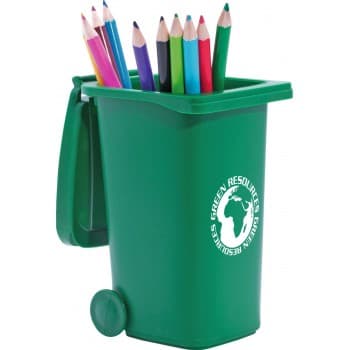 Recycled Wheelie Bin Pen Pot