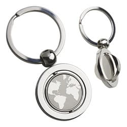 Swivel Globe Key Ring