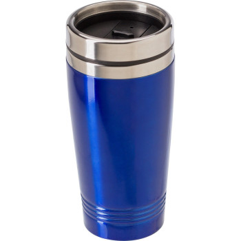 Stainless steel double walled drinking mug 450ml