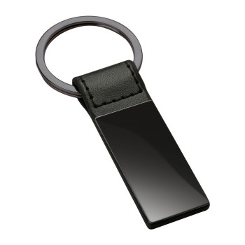 Black PU Leather Keyring