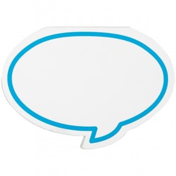 Adhesive notes speech bubble