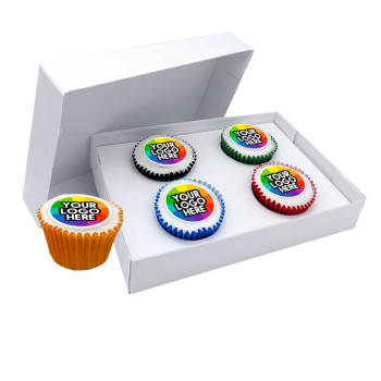 Iced Filled Cupcake Giftbox 4 Pack