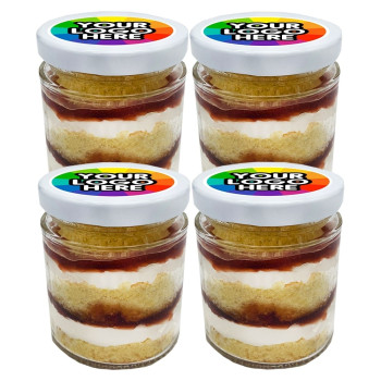 4 Victoria Sponge Cake Jars