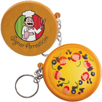 Stress Pizza Keyring