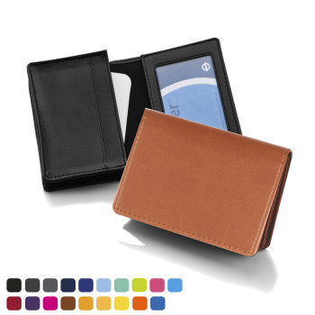 Deluxe Business Card Dispenser With Framed Window Pocket