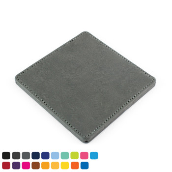 Deluxe Square Coaster In Soft Touch Vegan Torino PU