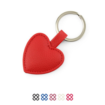 Heart Shaped key Fob In Recycled Como